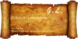 Gibicz Leonetta névjegykártya